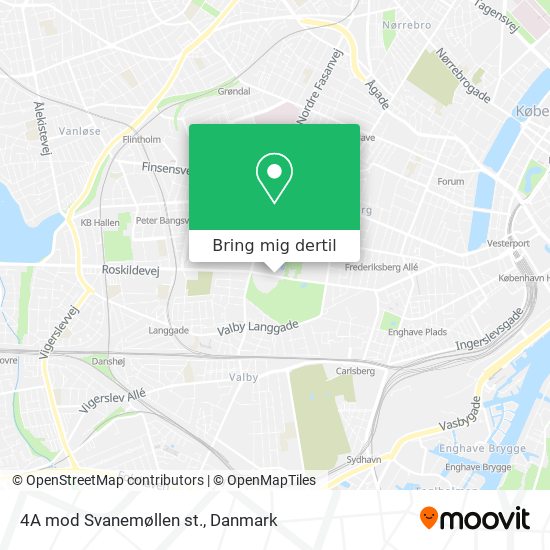 4A mod Svanemøllen st. kort