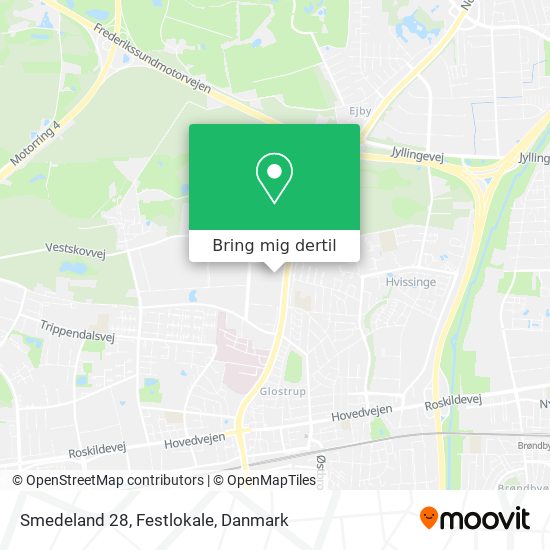 Smedeland 28, Festlokale kort