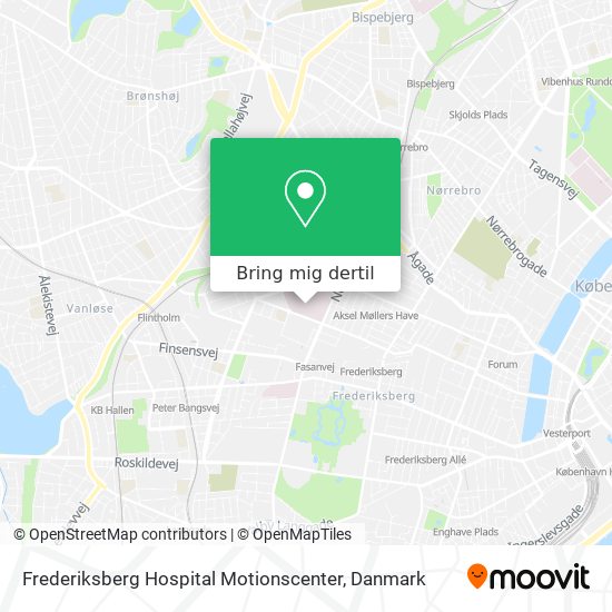 Frederiksberg Hospital Motionscenter kort