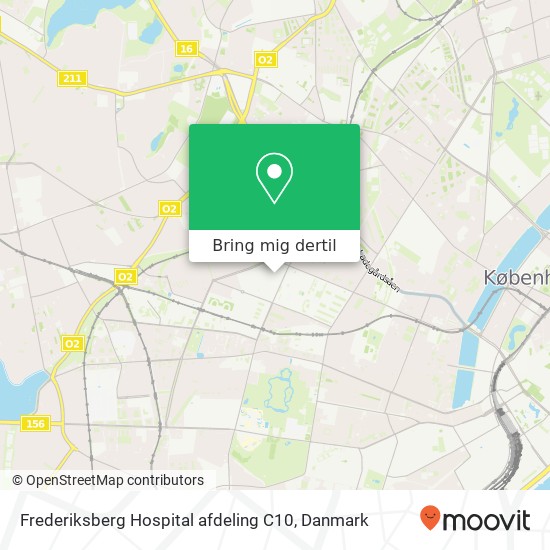 Frederiksberg Hospital afdeling C10 kort