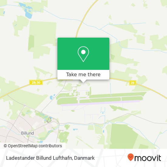 Ladestander Billund Lufthafn kort