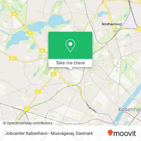 Jobcenter København - Musvågevej kort