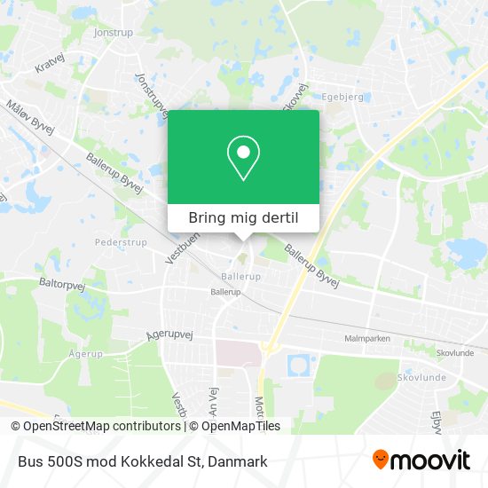 Bus 500S mod Kokkedal St kort