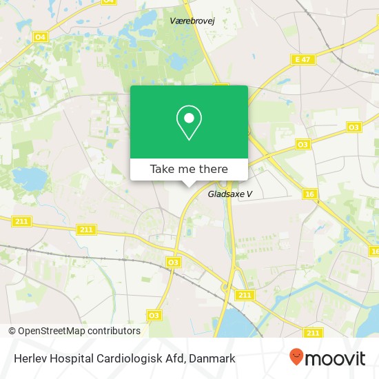 Herlev Hospital Cardiologisk Afd kort