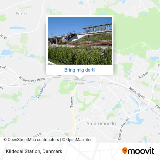 Kildedal Station kort