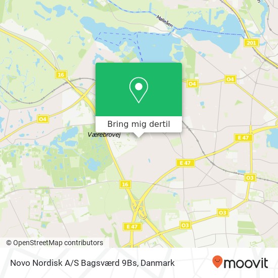 Novo Nordisk A/S Bagsværd 9Bs kort