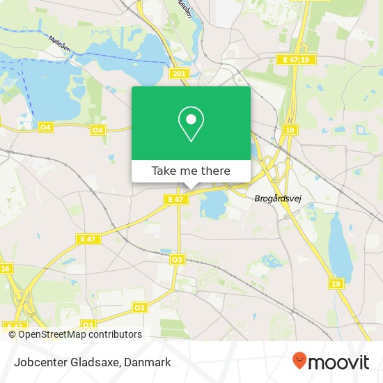 Jobcenter Gladsaxe kort