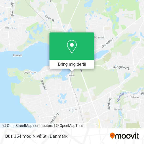 Bus 354 mod Nivå St. kort