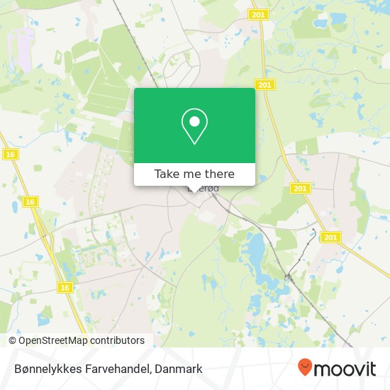 Bønnelykkes Farvehandel kort