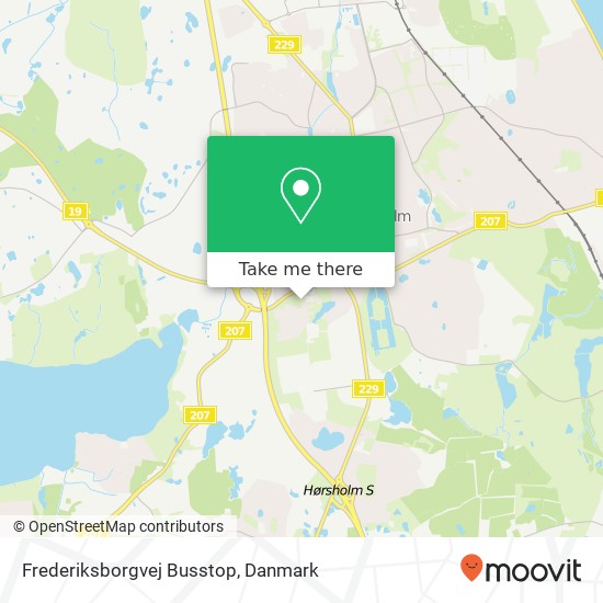 Frederiksborgvej Busstop kort