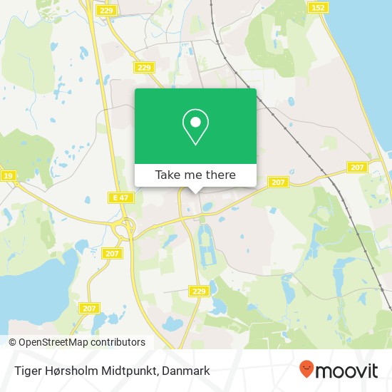 Tiger Hørsholm Midtpunkt kort