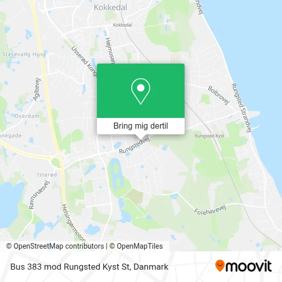 Bus 383 mod Rungsted Kyst St kort
