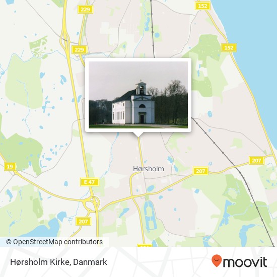 Hørsholm Kirke kort