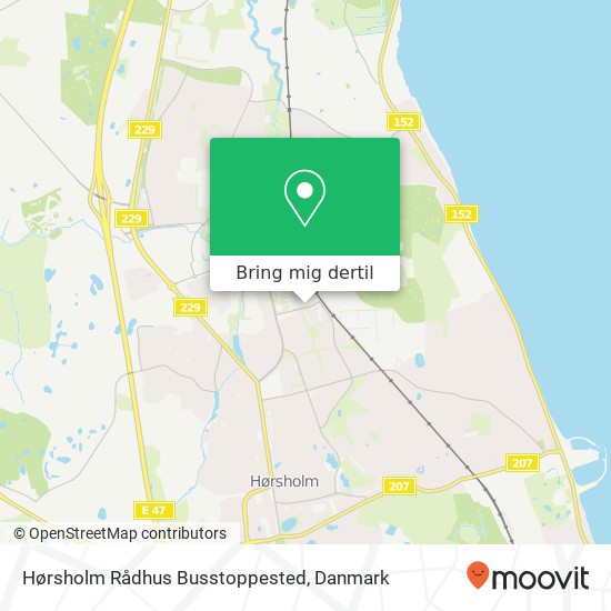 Hørsholm Rådhus Busstoppested kort