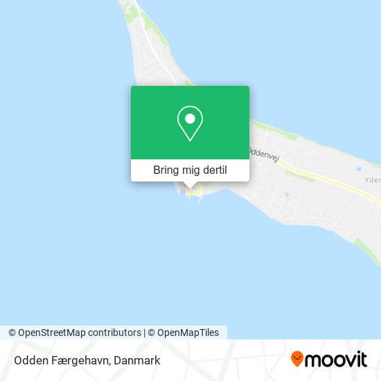 Odden Færgehavn kort