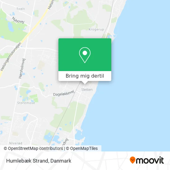 Humlebæk Strand kort