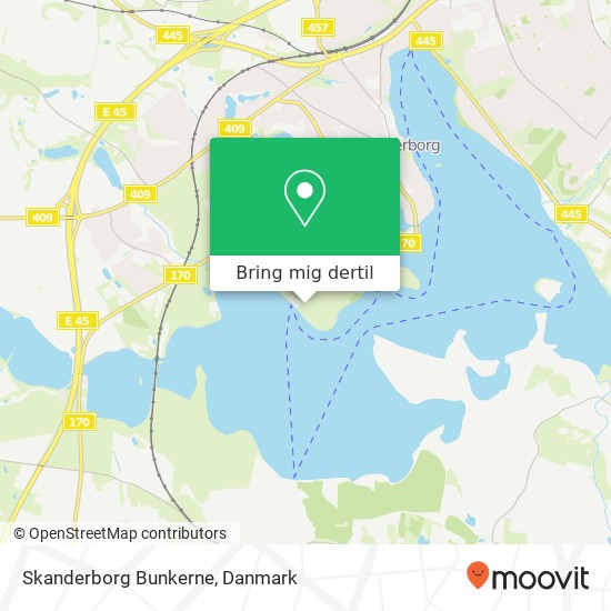 Skanderborg Bunkerne kort