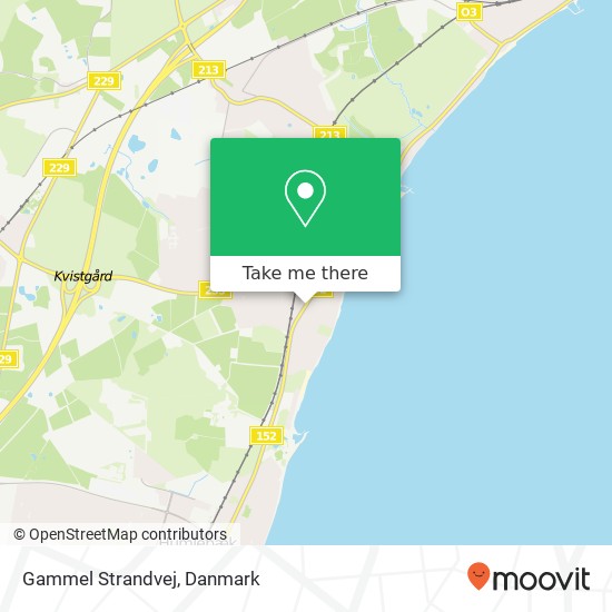 Gammel Strandvej kort