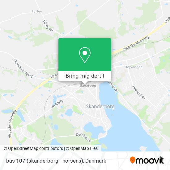 bus 107 (skanderborg - horsens) kort