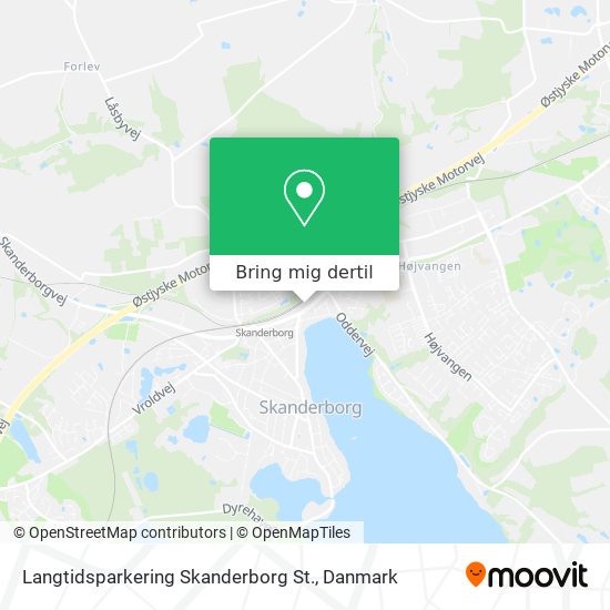 Langtidsparkering Skanderborg St. kort