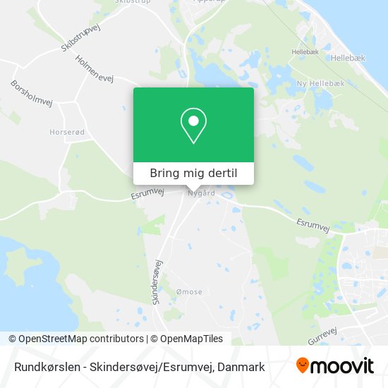Rundkørslen - Skindersøvej / Esrumvej kort