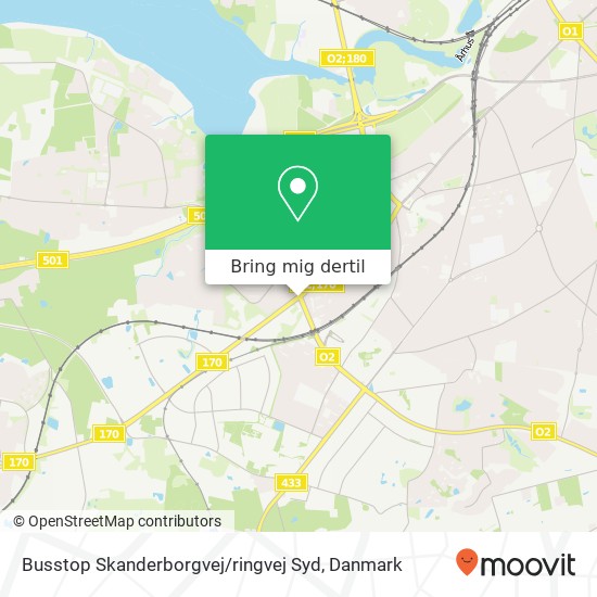 Busstop Skanderborgvej / ringvej Syd kort