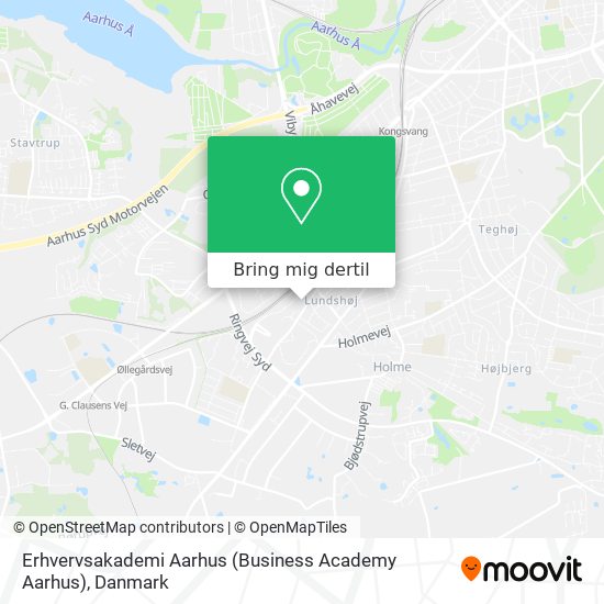 Erhvervsakademi Aarhus (Business Academy Aarhus) kort