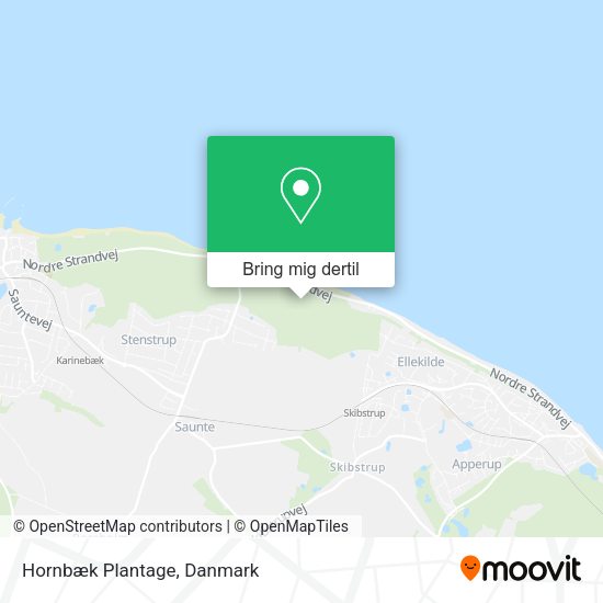 Hornbæk Plantage kort
