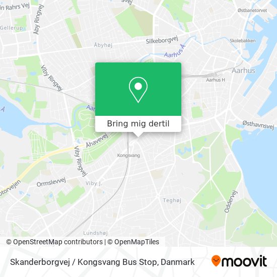 Vej til Skanderborgvej Kongsvang Stop i Århus med eller Jernbane?