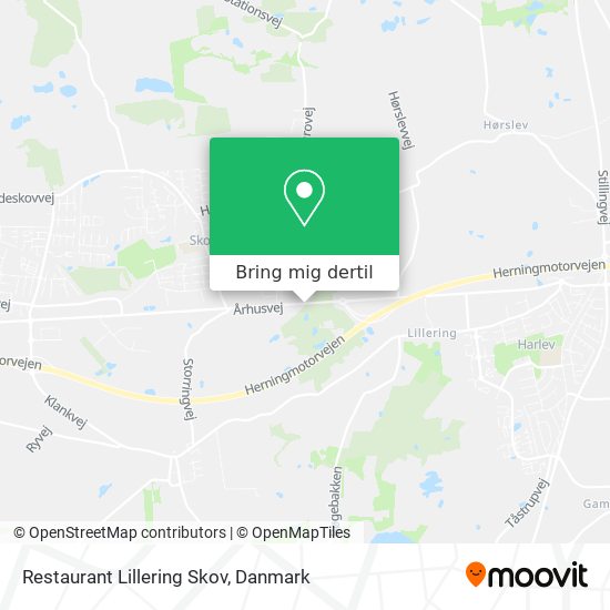 Restaurant Lillering Skov kort