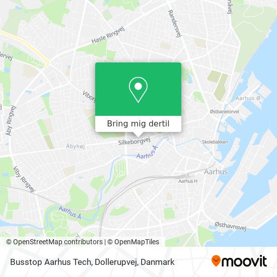 Busstop Aarhus Tech, Dollerupvej kort