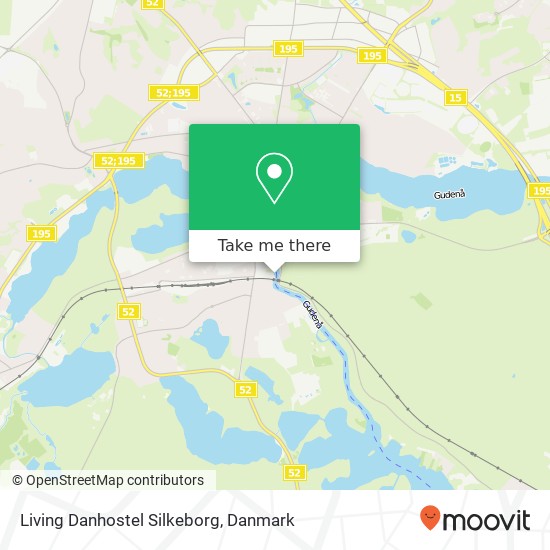 Living Danhostel Silkeborg kort