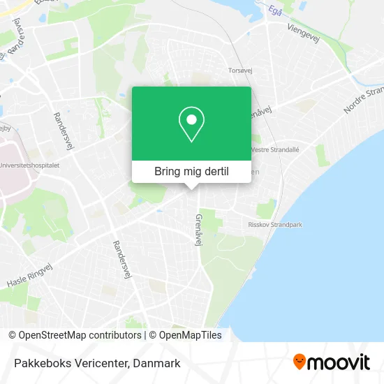 Pakkeboks Vericenter kort