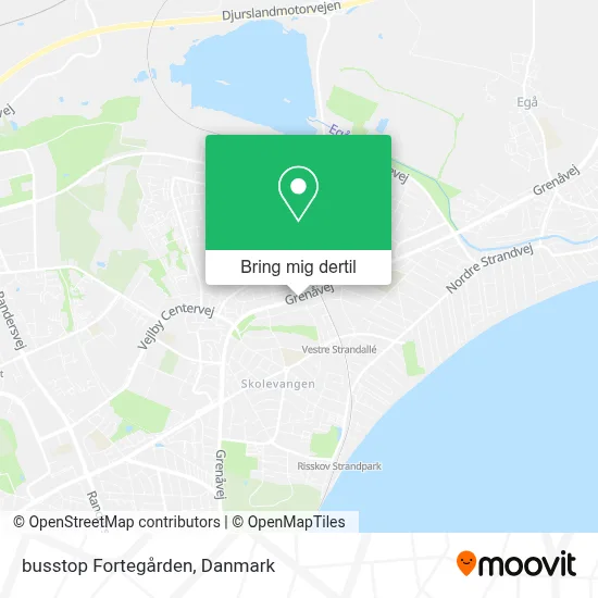 busstop Fortegården kort