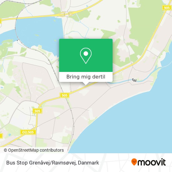 Bus Stop Grenåvej/Ravnsøvej kort