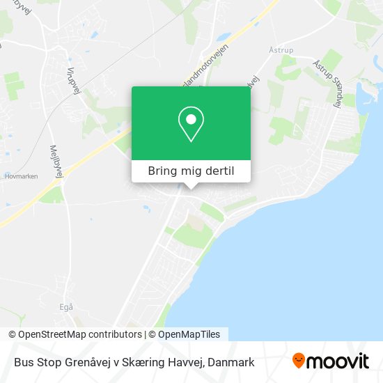 Bus Stop Grenåvej v Skæring Havvej kort