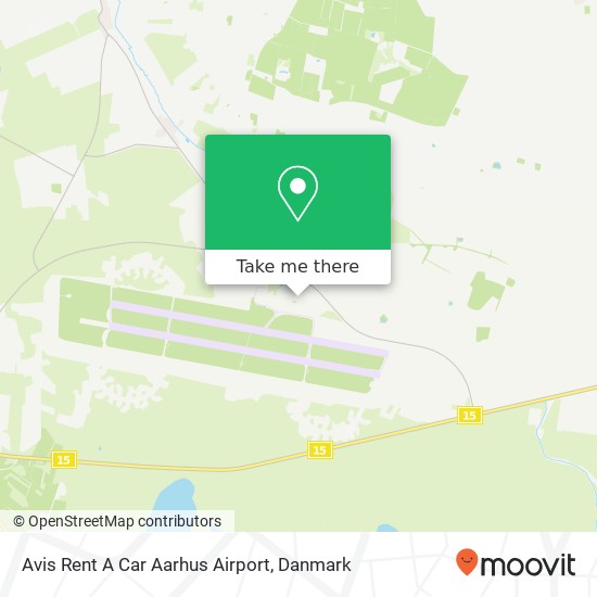 Avis Rent A Car Aarhus Airport kort