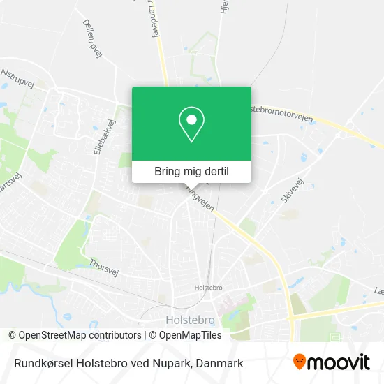 Rundkørsel Holstebro ved Nupark kort