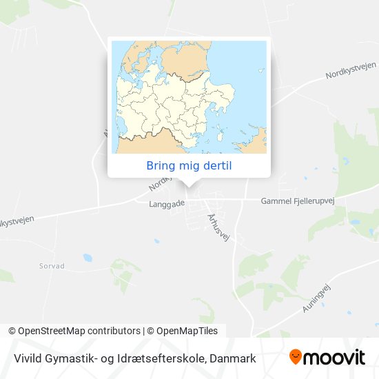 Vivild  Gymastik- og Idrætsefterskole kort