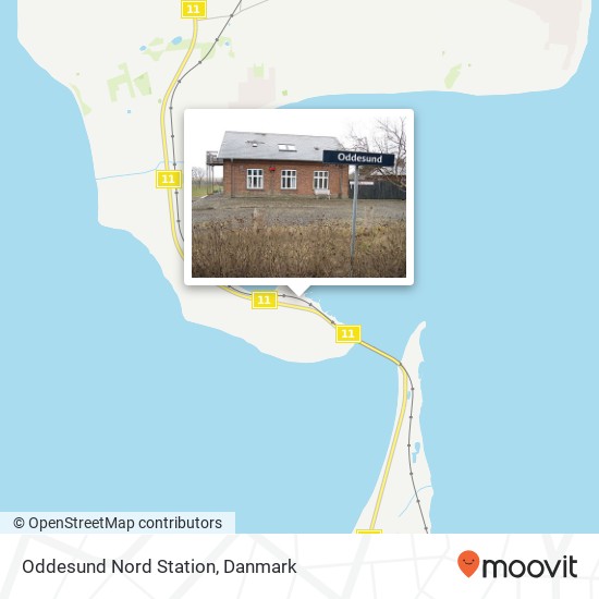 Oddesund Nord Station kort