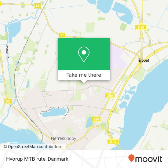 Hvorup MTB rute kort