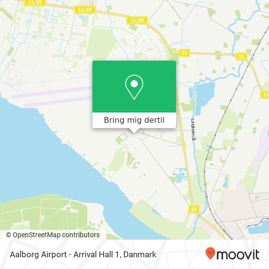 Aalborg Airport - Arrival Hall 1 kort