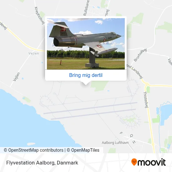 Flyvestation Aalborg kort