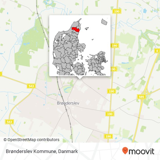 Brønderslev Kommune kort