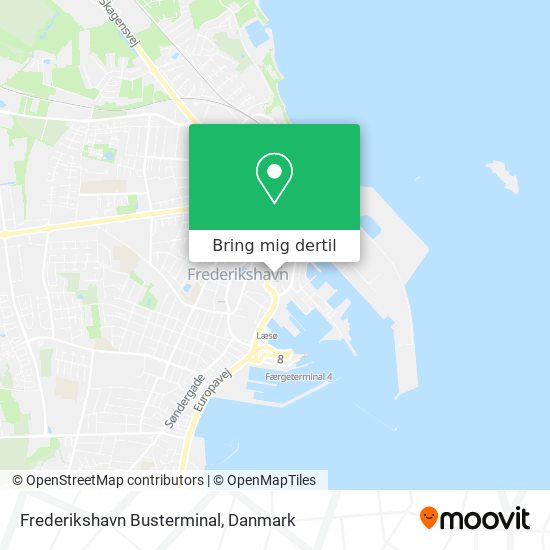 Frederikshavn Busterminal kort