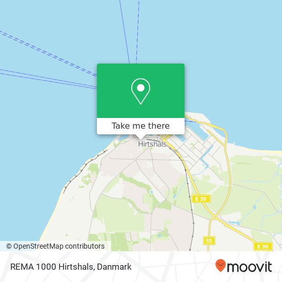 REMA 1000 Hirtshals kort