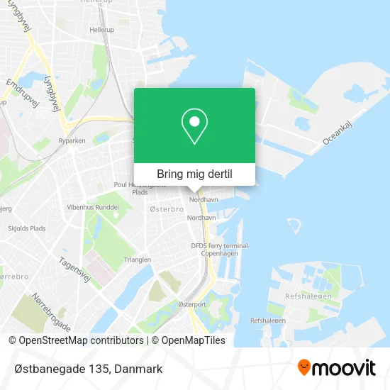 Østbanegade 135 kort