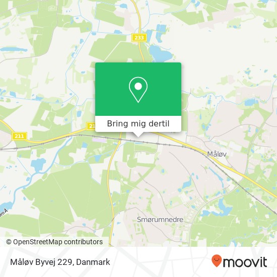 Måløv Byvej 229 kort