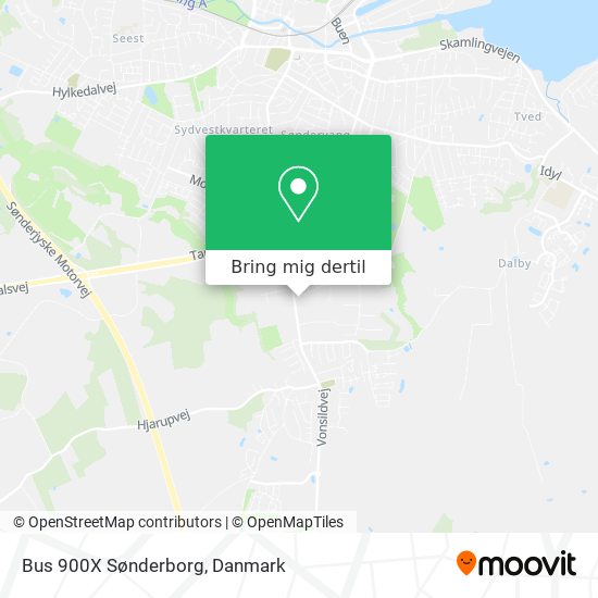 Bus 900X Sønderborg kort