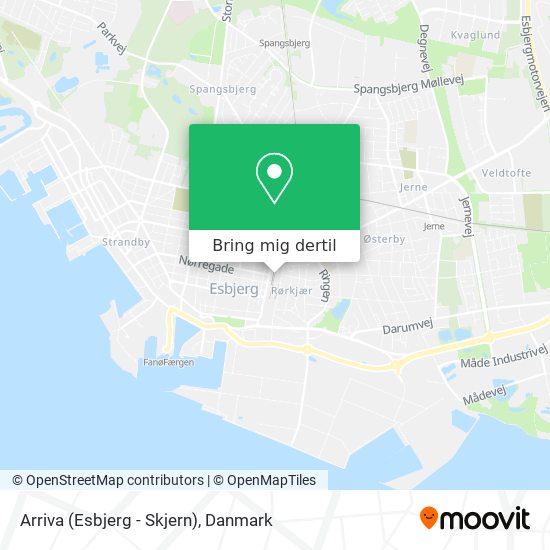 Arriva (Esbjerg - Skjern) kort
